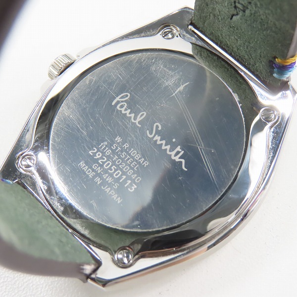 実際に弊社で買取させて頂いたPaul Smith/ポールスミス クローズドアイ クォーツ メンズ腕時計 1116-T020640の画像 3枚目