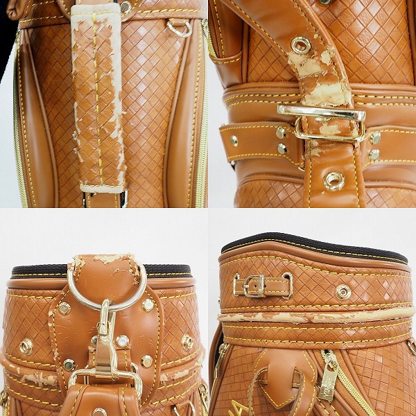 実際に弊社で買取させて頂いたHONMA/ホンマ ゴルフ CB-1714 9型 5分割キャディバッグ ブラウン 合成皮革の画像 4枚目