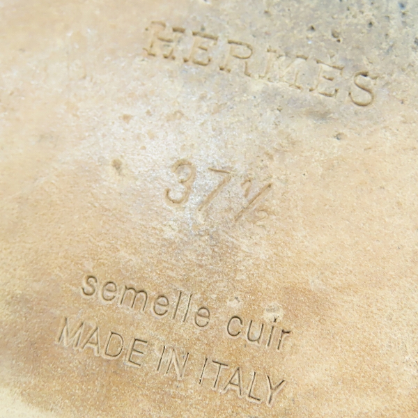 実際に弊社で買取させて頂いたHERMES/エルメス オラン レザー サンダル 021056Z/37.5の画像 7枚目