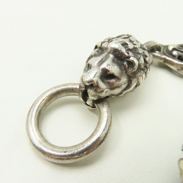 実際に弊社で買取させて頂いたGabor/ガボール スネークキーパーwスカルプテッドオーバルスカルライオンウォレットチェーンの画像 3枚目