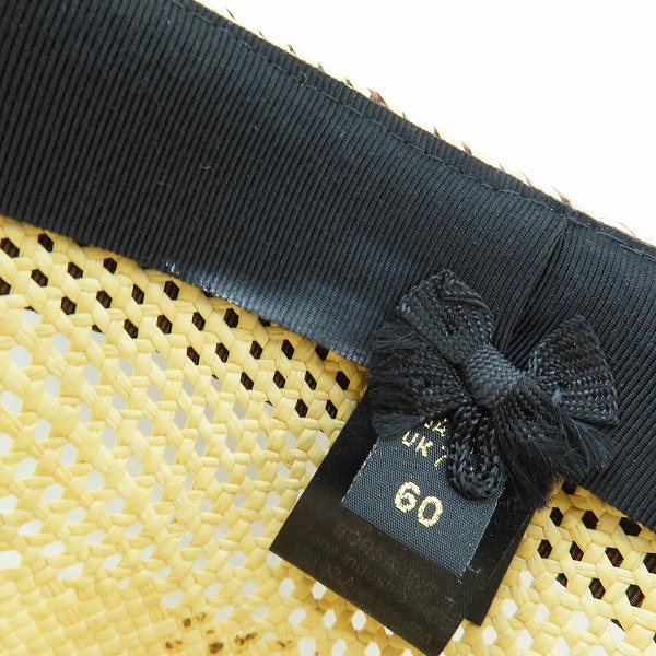 実際に弊社で買取させて頂いたBorsalino/ボルサリーノ 中折れハット リボン/60の画像 7枚目