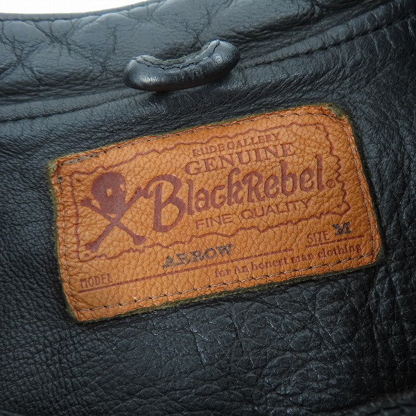 実際に弊社で買取させて頂いた【難有り】RUDE GALLERY BLACK REBEL/ルードギャラリーブラックレーベル レザー ジャケット/Mの画像 2枚目
