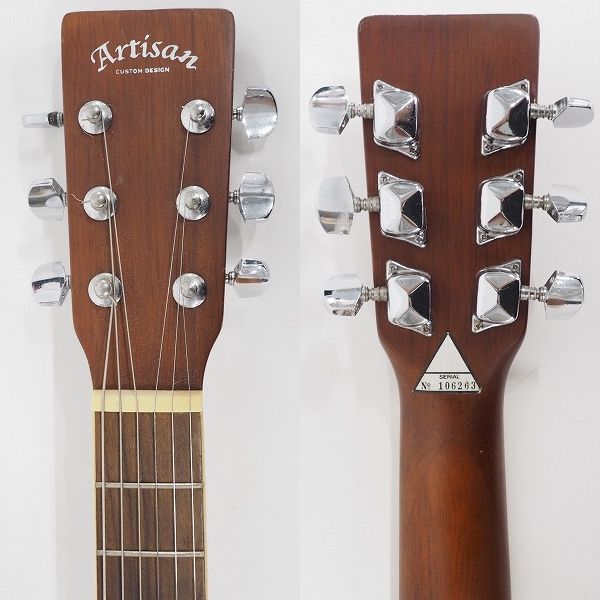 実際に弊社で買取させて頂いた★Artisan/アーチサン CK-50F/3TS ミニアコースティックギター/ミニアコギ ケース付　の画像 2枚目
