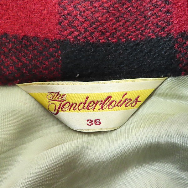 実際に弊社で買取させて頂いたTENDERLOIN/テンダーロイン ウール チェックジャケット/XSの画像 2枚目