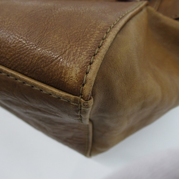 実際に弊社で買取させて頂いたgenten/ゲンテン 編み込みベルト付き トートバッグ/ハンドバッグ/保存袋付きの画像 6枚目