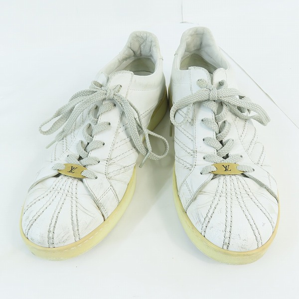 実際に弊社で買取させて頂いたLOUIS VUITTON/ルイヴィトン オフホワイト レザースニーカー BA0046/8 