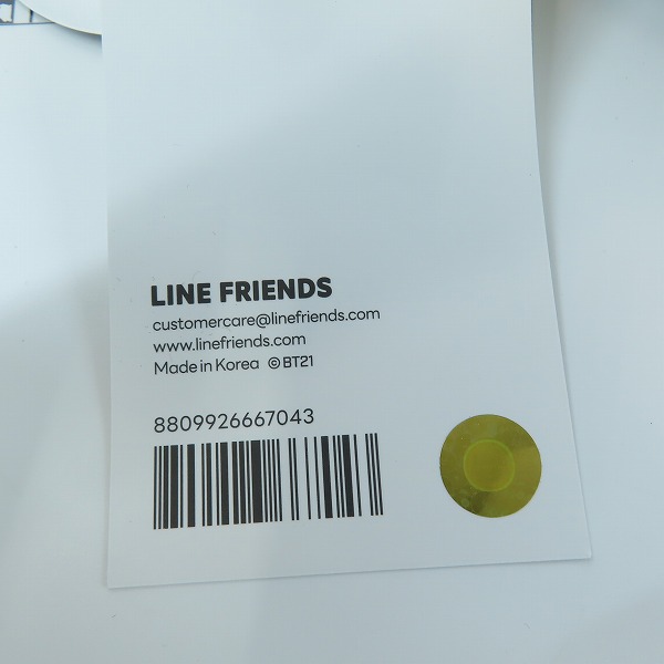 実際に弊社で買取させて頂いた(2)【未使用】FRAGMENT DESIGN フラグメントデザイン ×BT21 BT21FRGMT CAP COOKY ブラック×ブラウンの画像 7枚目