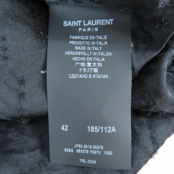 実際に弊社で買取させて頂いた【JPタグ】 SAINT LAURENT/サンローラン ノーカラー ボタンシャツ 42の画像 4枚目