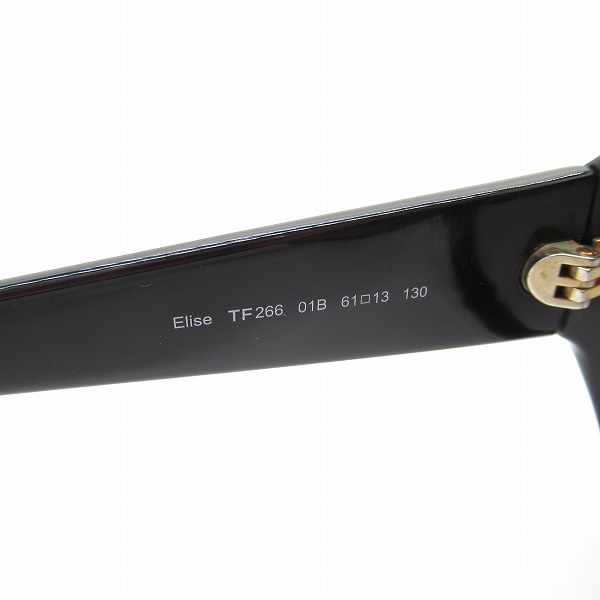 実際に弊社で買取させて頂いたTOM FORD/トムフォード Elise サングラス/アイウェア TF266 01Bの画像 4枚目