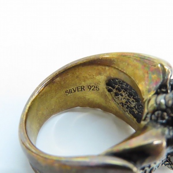 実際に弊社で買取させて頂いたプレミアムバンダイ 仮面ライダーオーズ アンク SV925 リング 鷹爪 ブラックジリコン 18号-18.5号の画像 5枚目