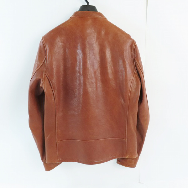 実際に弊社で買取させて頂いたNO ID./ノーアイディー シープレザーベジタブルシングルライダースジャケット 843030-639L /2の画像 1枚目