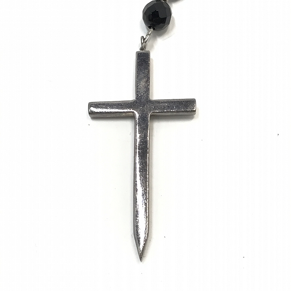 実際に弊社で買取させて頂いたHYSTERIC GLAMOUR/ヒステリックグラマー スカル クリスタル ロザリオ ネックレス 0104QA04996 Fの画像 7枚目