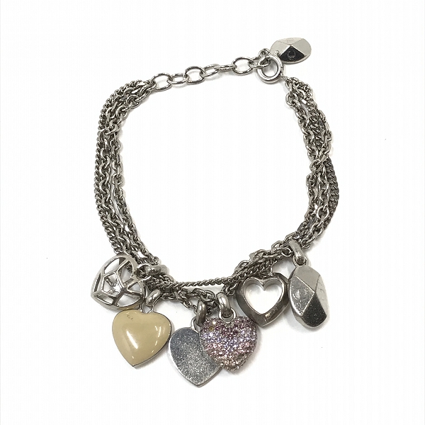 実際に弊社で買取させて頂いたChristian Dior/クリスチャンディオール ハート チャーム ブレスレットの画像 1枚目