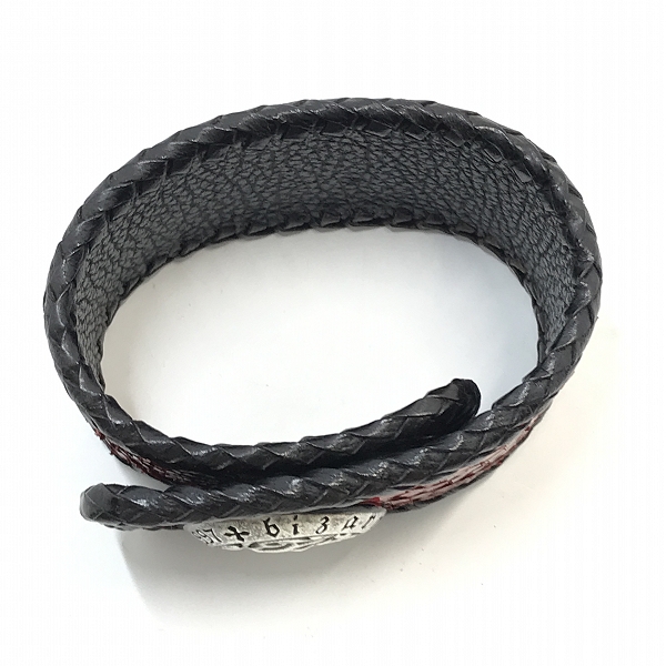 実際に弊社で買取させて頂いたBizarre/ビザール レザーブレスレット パイソン型押しの画像 5枚目