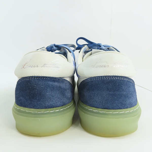 実際に弊社で買取させて頂いたLOUIS VUITTON/ルイヴィトン LVオリライン レザー モノグラム スニーカー  ホワイト×ネイビー FA0211/8の画像 1枚目