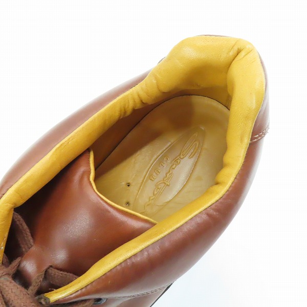 実際に弊社で買取させて頂いたSantoni/サントーニ レザースニーカー ブラウン/7の画像 4枚目