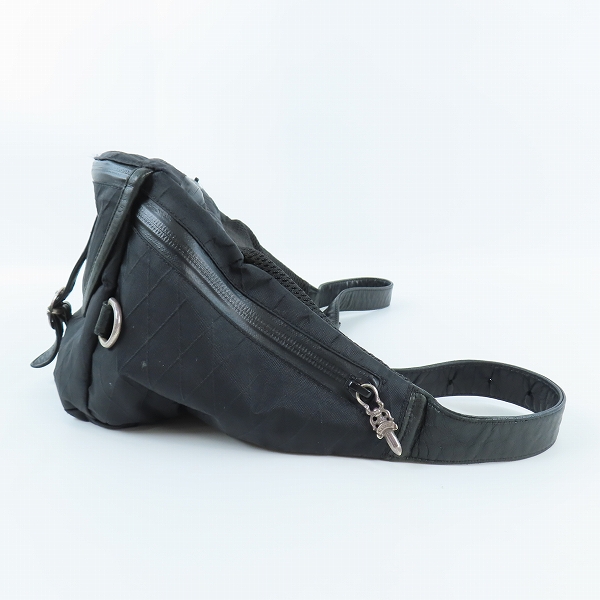 実際に弊社で買取させて頂いたCHROME HEARTS/クロムハーツ レザー×ナイロン ミニスナットパック/ウエストポーチ/ボディバッグの画像 1枚目