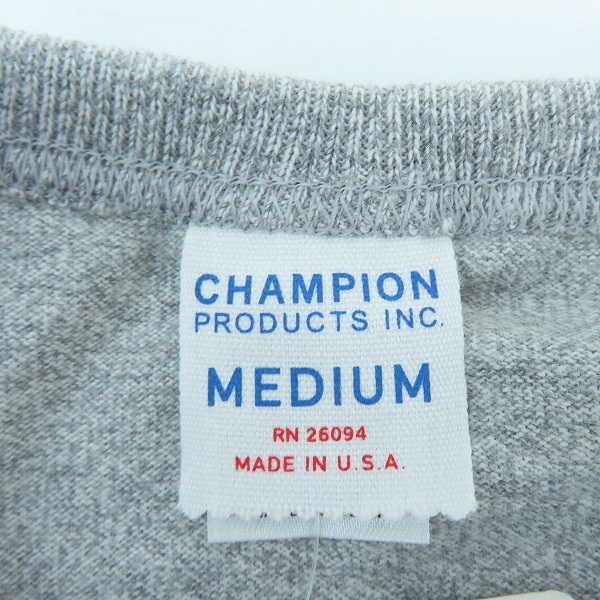 実際に弊社で買取させて頂いた【未使用】Champion/チャンピオン Tシャツ オックスフォードグレー T1011 C5-V308/Mの画像 2枚目