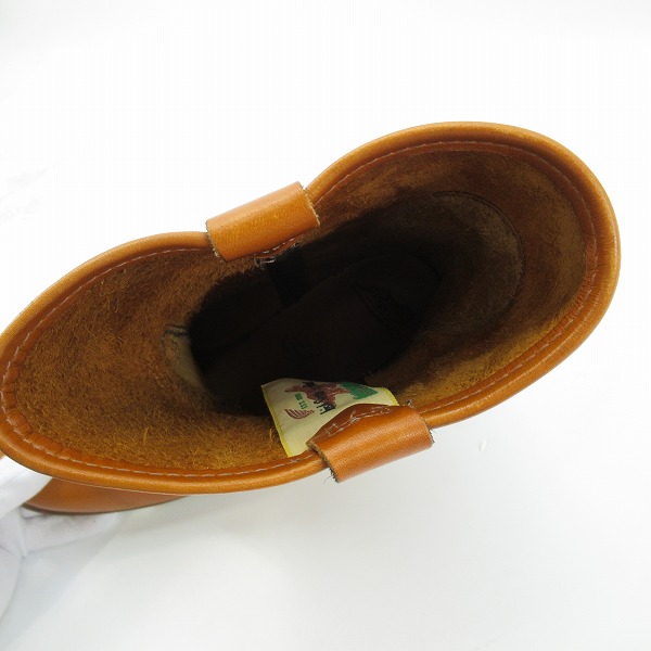 実際に弊社で買取させて頂いたRED WING/レッドウィング ペコスブーツ 復刻犬タグ 9866/7.5Eの画像 4枚目