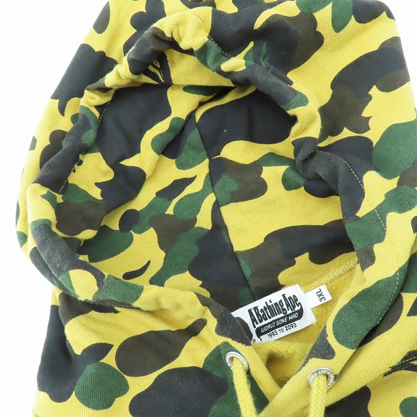 実際に弊社で買取させて頂いたA BATHING APE/アベイシングエイプ 1ST CAMO COLLEGE PULLOVER/カモカレッジプルオーバーパーカー 001PPK301005M/3XLの画像 6枚目