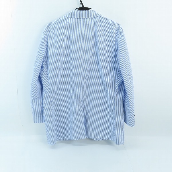 実際に弊社で買取させて頂いたBrooks brothers/ブルックスブラザーズ ストライプ柄 テーラードジャケット ブルー/Lの画像 1枚目