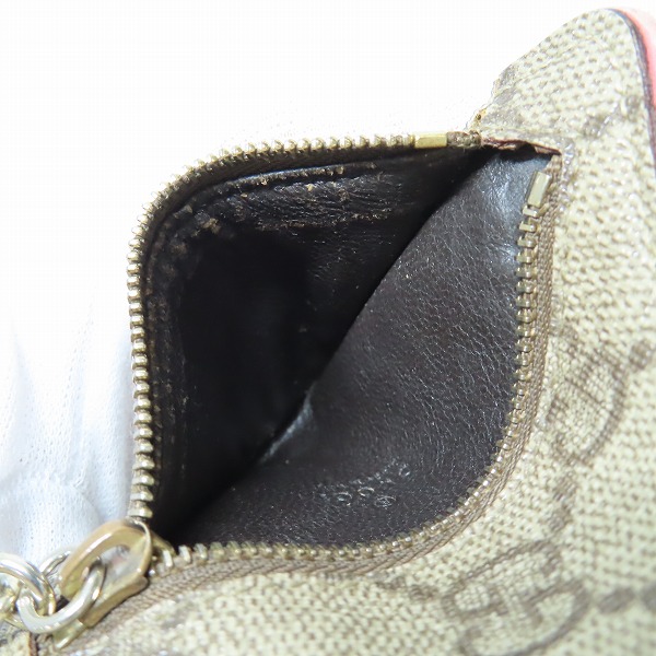 実際に弊社で買取させて頂いたGUCCI/グッチ GGスプリーム スター 星 コインケース 小銭入れ PVC レザー フック付きの画像 3枚目