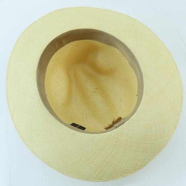 実際に弊社で買取させて頂いたBorsalino/ボルサリーノ 中折れ パナマハット ストローハット 141118-7142の画像 5枚目