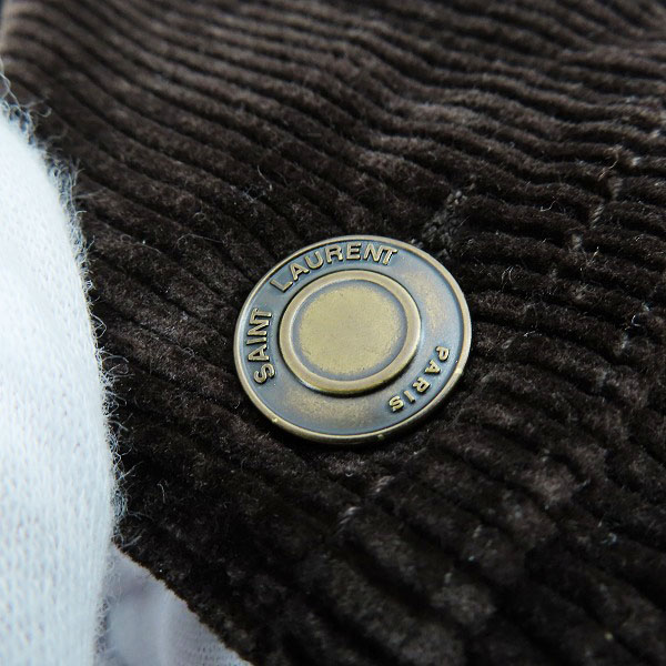 実際に弊社で買取させて頂いた 【JPタグ】Saint Laurent/サンローラン 裏地羊毛皮/ムートン コーデュロイジャケット 527408 YZ825 2002/XLの画像 6枚目