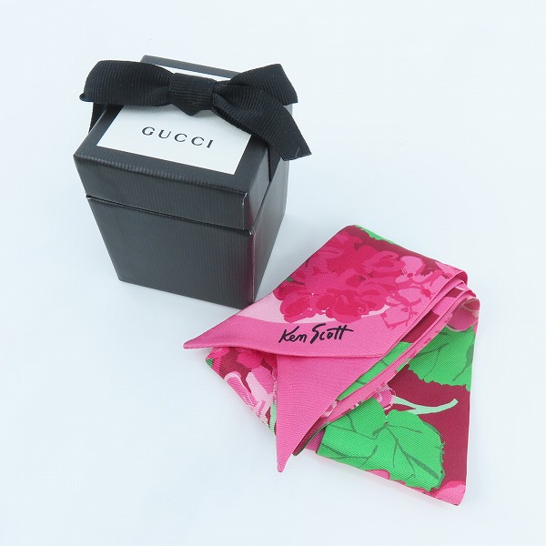 実際に弊社で買取させて頂いたGUCCI/グッチ Ken Scott フローラル スカーフ/ミッツァの画像 6枚目