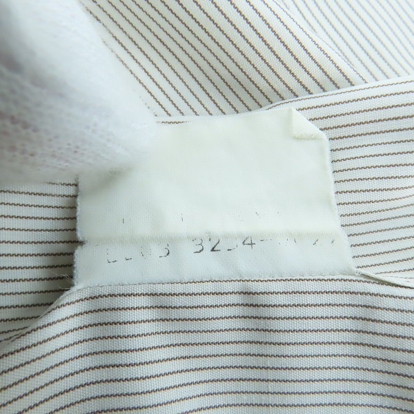 実際に弊社で買取させて頂いたBrioni/ブリオーニ コットン ストライプ 長袖 ボタンシャツ ホワイト×ブラウン/43の画像 5枚目