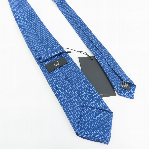 実際に弊社で買取させて頂いた【未使用】dunhill/ダンヒル ロゴ 総柄 シルクネクタイの画像 4枚目