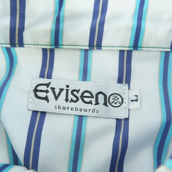 実際に弊社で買取させて頂いたEvisen skateboards/エビセンスケートボード ストライプ 長袖シャツ/Lの画像 2枚目