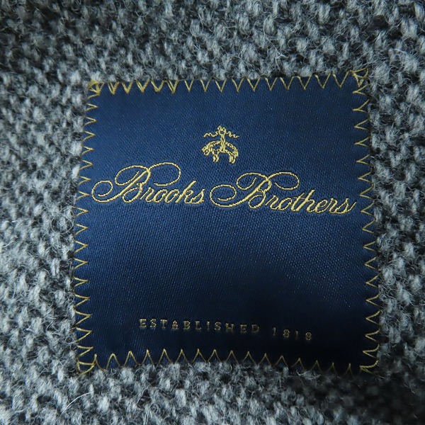 実際に弊社で買取させて頂いたHarris Tweed×Brooks Brothers/ハリスツイード×ブルックスブラザーズ テーラードジャケット グレー/XLの画像 2枚目