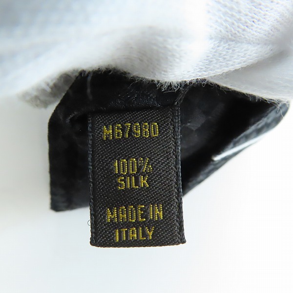 実際に弊社で買取させて頂いたLOUIS VUITTON/ルイヴィトン シルク ストライプ ネクタイ ブラックの画像 4枚目