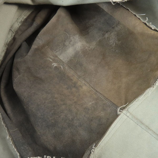実際に弊社で買取させて頂いたISAMU KATAYAMA BACKLASH/バックラッシュ ラムレザー 切替 フーデッドコート 1471-03/Sの画像 5枚目