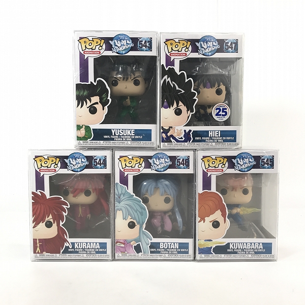 実際に弊社で買取させて頂いた【おまとめ】FUNKO/ファンコ POP/ポップ 幽遊白書 浦飯幽助 桑原和真 飛影 蔵馬 ぼたん フィギュア