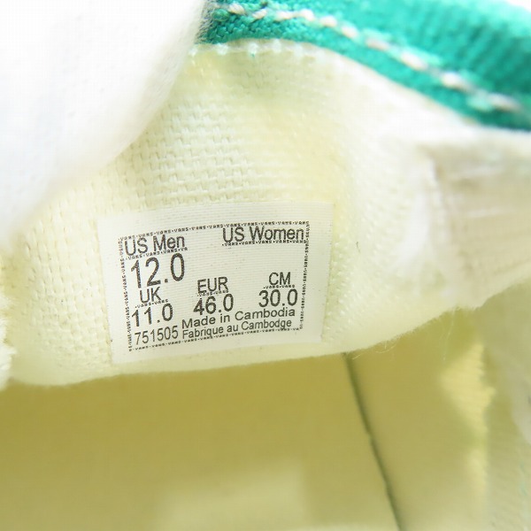 実際に弊社で買取させて頂いた【未使用】VANS/バンズ CLASSIC SLIP-ON /クラシックスリッポン vn0a5jmhb00/30の画像 5枚目