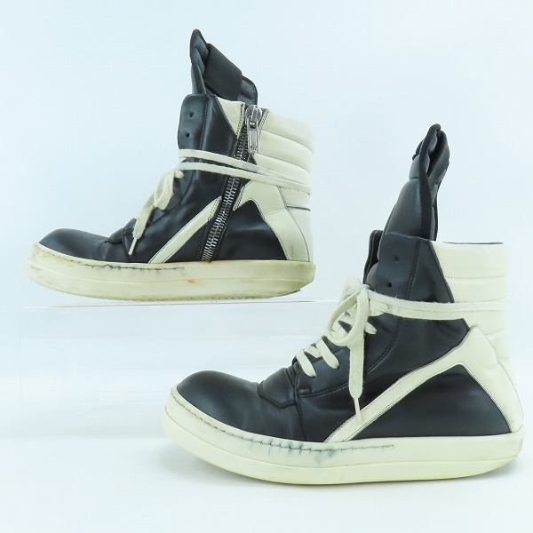 実際に弊社で買取させて頂いた【難有り】RICK OWENS/リックオウエンス GEOBASKET ジオバスケット ハイカットスニーカー/39の画像 3枚目