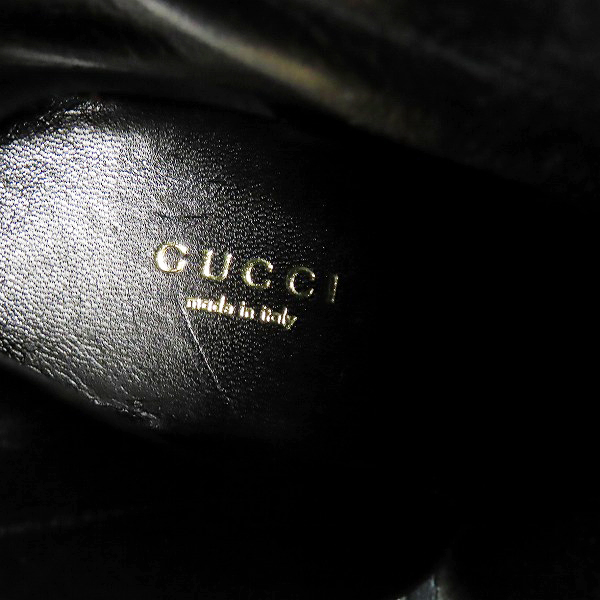実際に弊社で買取させて頂いたGUCCI/グッチ エナメルレザー ショートブーツ/37の画像 5枚目