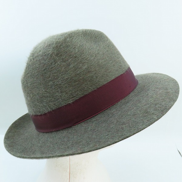 実際に弊社で買取させて頂いたBorsalino/ボルサリーノ 兎毛 フェルト ハット/58の画像 4枚目