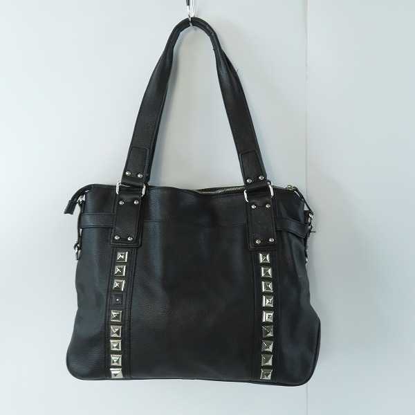 実際に弊社で買取させて頂いたRoen/ロエン レザー スタッズ ハンドバッグ/トートバッグの画像 1枚目