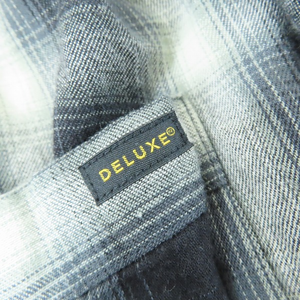 実際に弊社で買取させて頂いたDELUXE/デラックス オンブレチェックシャツ/XLの画像 3枚目