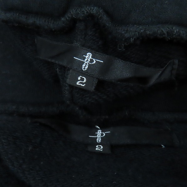実際に弊社で買取させて頂いたNO.ID/ノーアイディー ラインストーン装飾 ジップアップ パーカー/スウェットパンツ ブラック/2 セットアップ の画像 2枚目