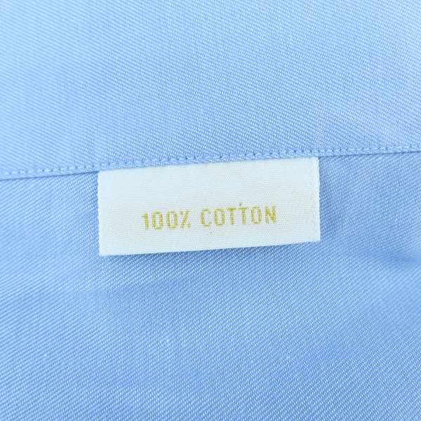 実際に弊社で買取させて頂いたBrioni/ブリオーニ コットン コットン 長袖 ボタンシャツ ブルー/43の画像 4枚目