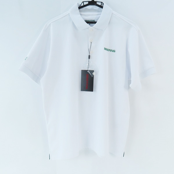 実際に弊社で買取させて頂いたBRIEFING/ブリーフィング ゴルフウェア CR MENS EARTH POLO RELAXED FIT ポロシャツ ホワイト BRG231M23 M