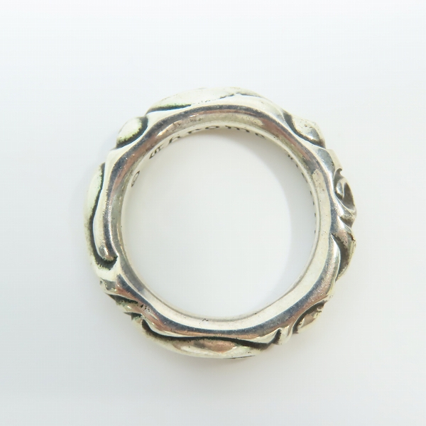 実際に弊社で買取させて頂いたCHROME HEARTS/クロムハーツ スクロールバンドリング /16.5号の画像 5枚目