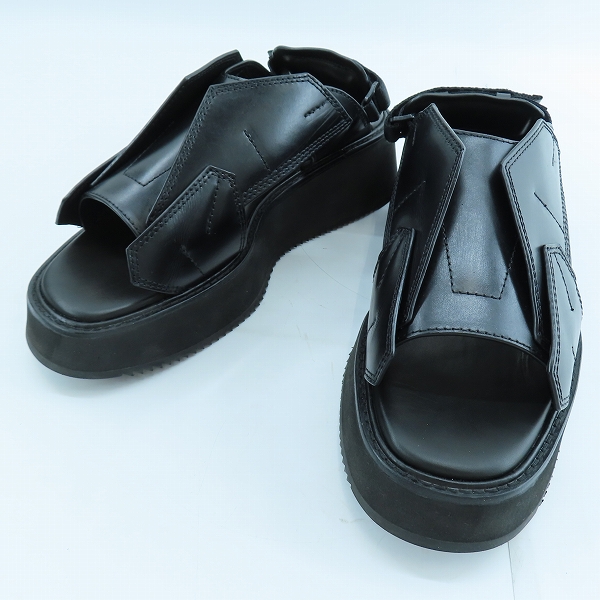 実際に弊社で買取させて頂いたJULIUS/ユリウス エッジ レザー サンダル ブラック 827FWM2/3