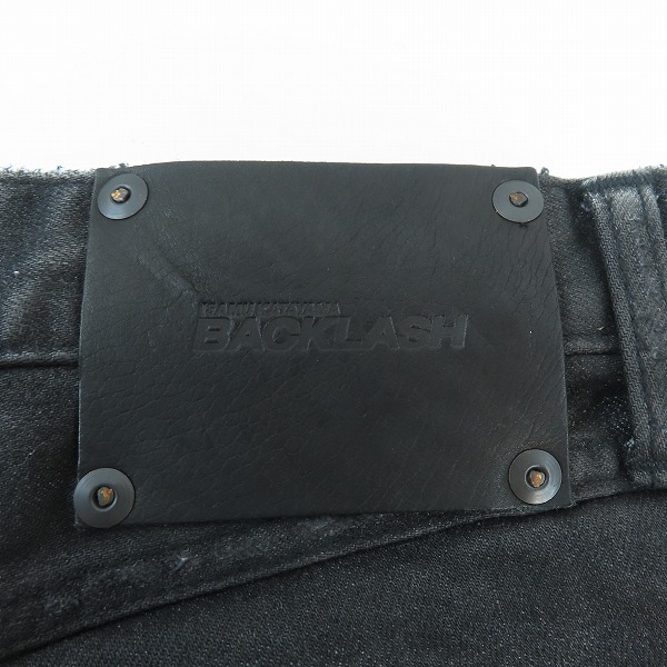 実際に弊社で買取させて頂いたISAMU KATAYAMA BACKLASH/バックラッシュ ストレッチデニム クラッシュストレート 1483-01C/Lの画像 3枚目