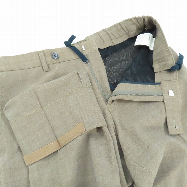 実際に弊社で買取させて頂いたTOMORROWLAND/トゥモローランド ストレッチトロピカルイージースラックス ブラウン 63-04-02-04203/Sの画像 2枚目