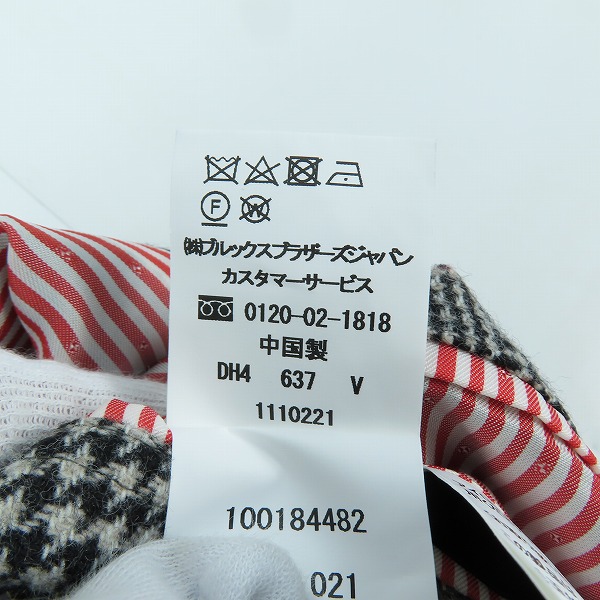 実際に弊社で買取させて頂いたBrooks brothers/ブルックスブラザーズ REGENT FIT/リージェント フィット  チェック柄 テーラードジャケット/44REGの画像 4枚目